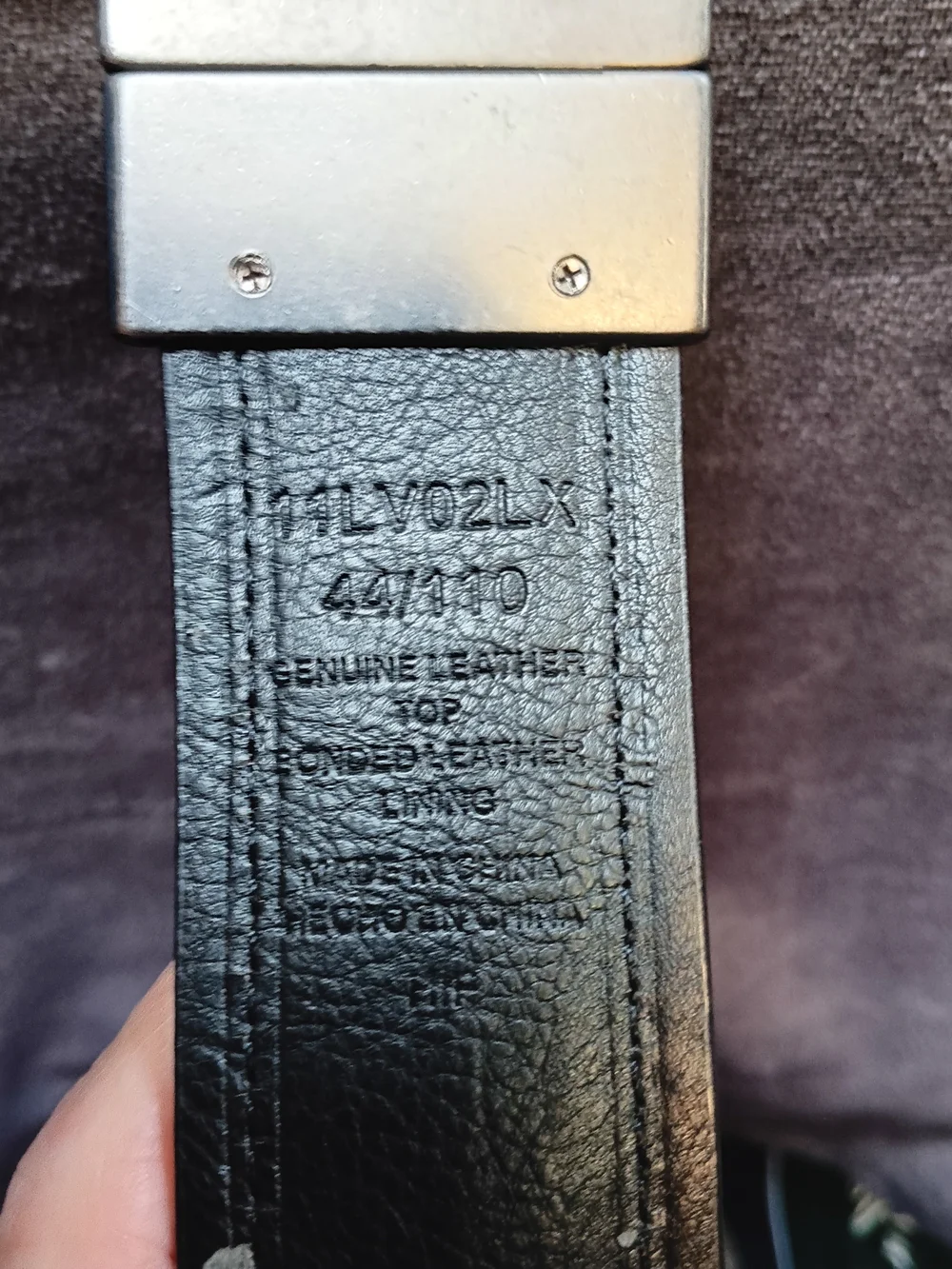 Levi Strauss & Co. Brown Leather Belt with Metal Buckle Reversable To Black